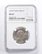 MS67 1979-P Susan B. Anthony Dollar Wide Rim NGC
