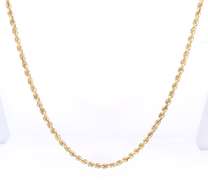 Popular Yellow Gold Rope Chain Necklace