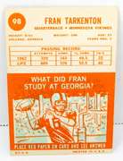 1963 Fran Tarkenton Topps Football Card