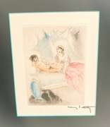 Louis Icart, 1938 original copperplate signed stamp . Erotica series