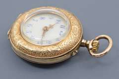 Gorgeous Enameled Paul Vuille-Perret 14K YG Watch