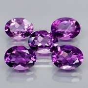 Glittering 5.98ct 8x6mm real Bolivian Amethyst set