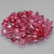 Premium 4.06ct 55 piece princess cut Ruby set