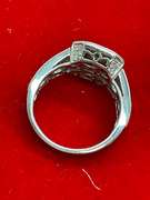 CERTIFIED BRAND NEW LADIES 14K GOLD AND DIAMOND DOUBLE HALO RING