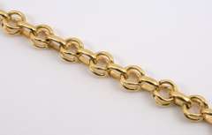 Sturdy Modern 14k Charm Bracelet