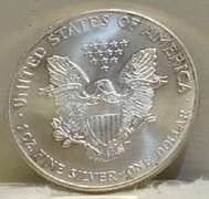 1992 Silver Eagle, 1 Troy oz .999 Silver