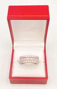 Stunning Pink & White Sapphire Band Ring