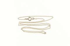 Sterling Silver 0.8mm Cable Chain Classic Oval Link Necklace