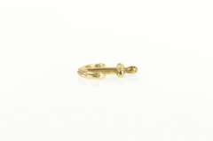 10K Yellow Gold 3D Nautical Sailing Anchor Faith Symbol Charm/Pendant