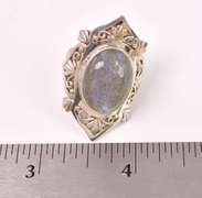 Moonstone Set In Sterling Silver Ring