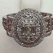 CERTIFIED 14K WHITE GOLD AND DIAMOND RING