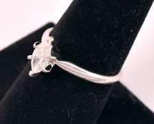 Stunning Marquise Cut Approx. .73CTS Diamond Ring in 14K White Gold