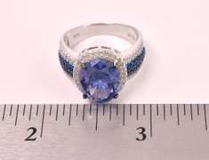 Amazing Blue Ring in Sterling Silver