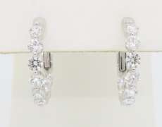 Inside-Out Diamond Hoop Earrings made in 14k White Gold