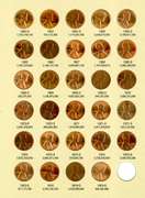 Set of Lincoln Wheat Cents 1941-1974-S in Album