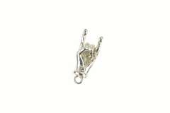 Sterling Silver 3D Rock & Roll Hand Sign Symbol Charm/Pendant