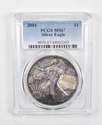 MS67 2004 American Silver Eagle - Graded PCGS