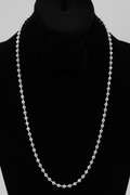 Sterling Silver Italian Ball Bead Chain 5mm 925 Italy New Dog Tag Necklace 30"