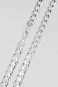 Men's 10mm Solid .925 Sterling Silver Flat Curb Chain Link Italy Necklace 20"
