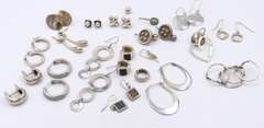 Group Lot of Vintage 925 Sterling Silver Earrings