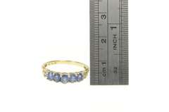 10K Yellow Gold 1.27 Ctw Natural Sapphire Diamond Wedding Ring
