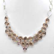 Stunning Huge 120 Ct Lab Morganite Necklace
