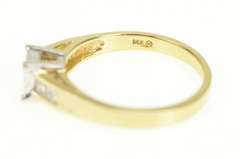14K Yellow Gold 0.25 Ctw Princess Invisible Set Engagement Ring