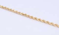 Elegant Yellow Gold Rope Chain Necklace