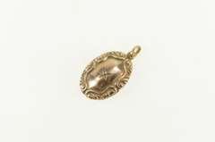 14K Yellow Gold Victorian Domed Scroll Work Vintage Charm/Pendant
