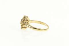 10K Yellow Gold 1.00 Ctw Diamond Round Halo Cluster Vintage Ring