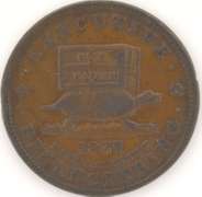 1837 Jackass Turtle Hard Times Token HT-34 R-1