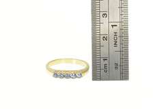 14K Yellow Gold Sapphire Classic Stackable Wedding Band Ring