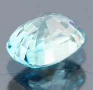 Excellent 2.47ct diamond luster blue Zircon