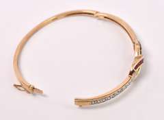 Multi-gem Gold Over Sterling Silver bracelet