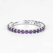 Pretty 100% All Natural 26 Piece Amethyst Ring