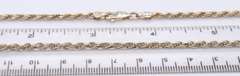 Vintage Italian 925 Sterling Silver Rope Chain Necklace