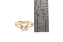 14K Rose Gold 2.53 Ctw Morganite VS Diamond Engagement Ring