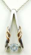 Sterling & 14K White Topaz Necklace