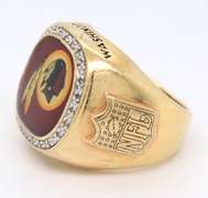 925 Sterling Silver Washington Redskins Ring