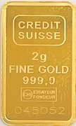 2 gram gold bar