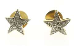 Splendid 18kt Yellow Gold Starfish Diamond Earrings