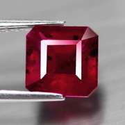 Fantastic 2.95ct emerald cut rich blood red Ruby