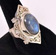 Moonstone Set In Sterling Silver Ring