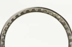 14K White Gold 0.50 Ctw Classic Round Circle Statement Pendant