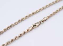 Vintage Italian 925 Sterling Silver Rope Chain Necklace