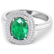 14 Kt White Gold Aquamarine Earrings