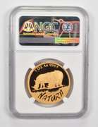 PF70 UCAM 1995 South Africa 1 Oz .999 Fine Gold Natura Rhinoceros NGC