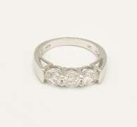 Beautiful White Sapphire 2-Piece Wedding Set- Ring and Band! 5.5+ CTW