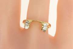 14K Yellow Gold 0.35 Ctw Baguette Diamond Wedding Band Ring