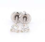Dazzling White Gold Round Brilliant Cut Diamond Stud Earrings